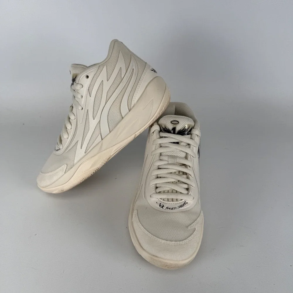 Men's Puma LaMelo Ball MB.02 Basketball Shoes Whispers Size 5.5 378361-01